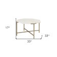 33  White And Gold Genuine Marble And Metal Octagon Coffee Table Discount