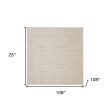 9  X 9  Ivory And Beige Square Non Skid Indoor Outdoor Area Rug Hot on Sale