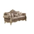 35  Gray Velvet Floral Sofa And Toss Pillows With Beige Legs Online