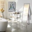 Sleek Brushed Brass Rectangular Full Length Standing Mirror Sale