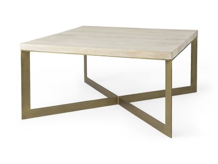 34  Beige Metal Square Coffee Table Online Hot Sale