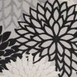 10  X 13  Black And White Floral Non Skid Indoor Outdoor Area Rug Sale