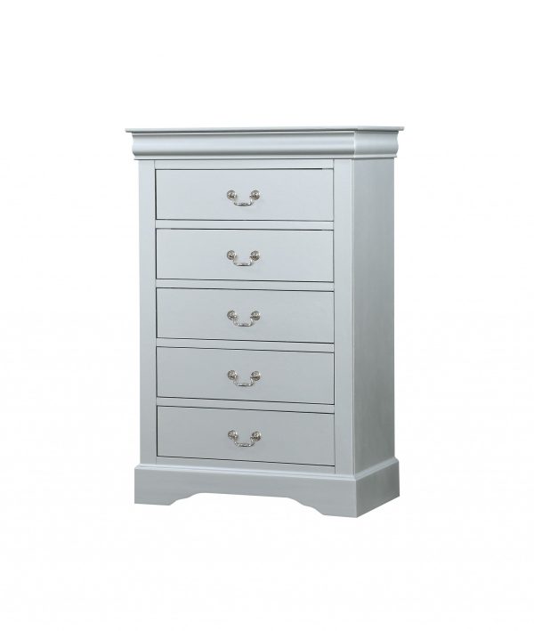 15  White Solid Wood Five Drawer Lingerie Chest Fashion