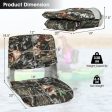 Low Back Folding Padded Boat Seat with 4 Bolts for Outdoor Adventures-Camouflage For Discount