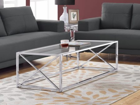 22  Clear And Silver Glass And Iron Coffee Table Cheap