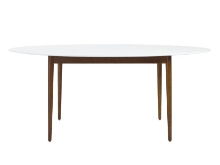 63  White And Brown Oval Dining Table Fashion