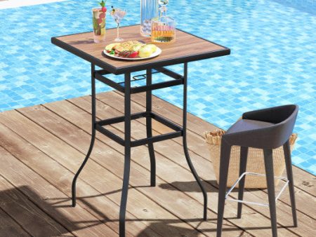 27.5 Inches Patio Bar Table for Garden Backyard Poolside For Sale