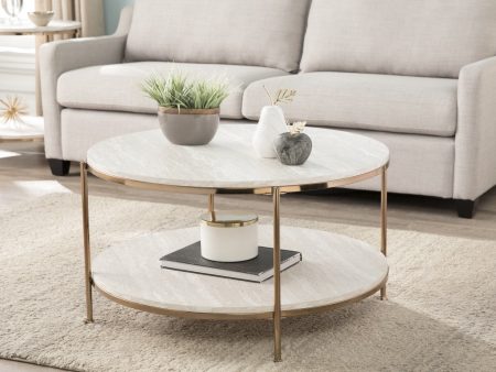 33  White Solid Manufactured Wood And Metal Square Coffee Table Discount