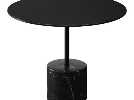 17  Black Steel And Stone Round Coffee Table Hot on Sale