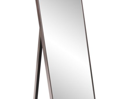 Sleek Brushed Brass Rectangular Full Length Standing Mirror Sale