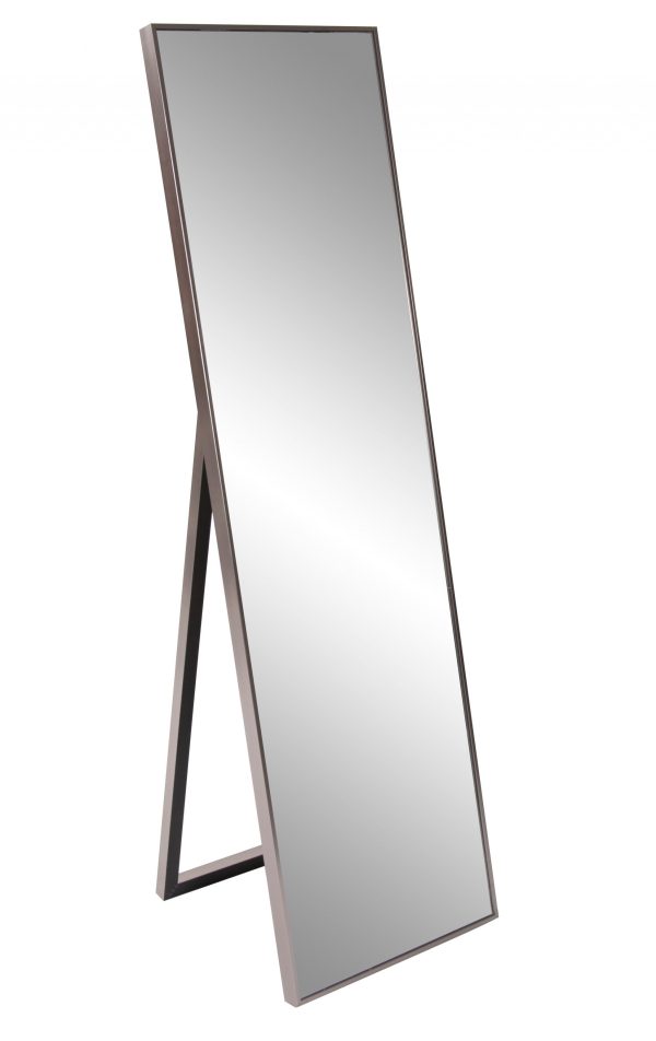 Sleek Brushed Brass Rectangular Full Length Standing Mirror Sale