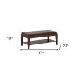 47  Dark Brown Lift Top Coffee Table With Shelf Cheap