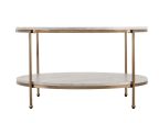 33  White Solid Manufactured Wood And Metal Square Coffee Table Discount