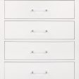 16  White Solid Wood Five Drawer Chest with LED Lighting Supply