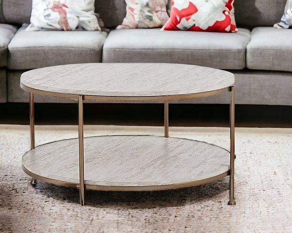 33  White Solid Manufactured Wood And Metal Square Coffee Table Discount