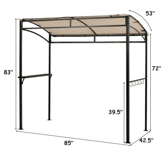 7 x 4.5 Feet Grill Gazebo Outdoor Patio Garden BBQ Canopy Shelter-Beige Supply