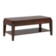 47  Dark Brown Lift Top Coffee Table With Shelf Cheap