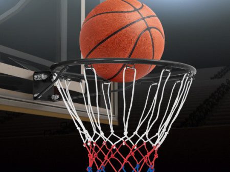 15 Inch Basketball Rim Goal Replacement with All Weather Net and Mounting Hardware-Black Hot on Sale