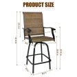 Set of Two 51  Brown Swivel Indoor Outdoor Bar Height chairs with Footrest Online