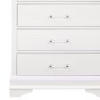 16  White Solid Wood Five Drawer Chest with LED Lighting Supply