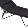 28  Black and Steel Outdoor Chaise Lounge with Black Cushion Fashion