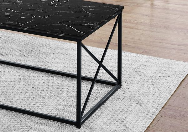 Set of Three 42  Black Metal Coffee Table Online Sale