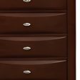 32  Espresso Solid Wood Five Drawer Chest For Cheap