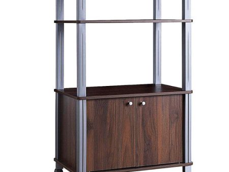 Microwave Rack Stand Rolling Storage Cart-Walnut Cheap