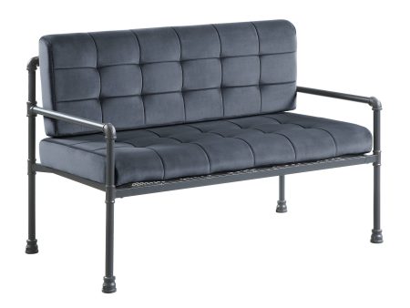 51  Gray Velvet Loveseat Fashion