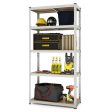 5-Tier Heavy Duty Metal Shelving Unit with 2000 LBS Total Load Capacity-Silver Sale