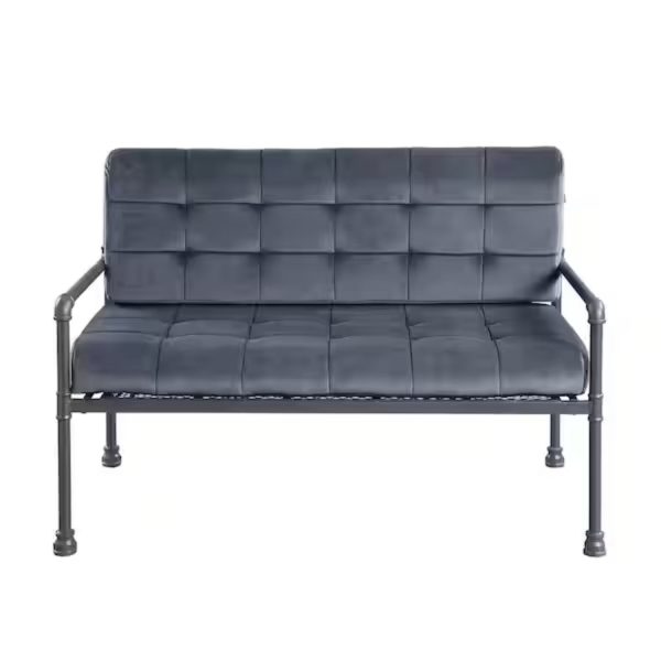 51  Gray Velvet Loveseat Fashion