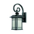 XL Matte Black Frosted Linen Glass Lantern Wall Light Cheap