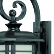 XL Matte Black Frosted Linen Glass Lantern Wall Light Cheap