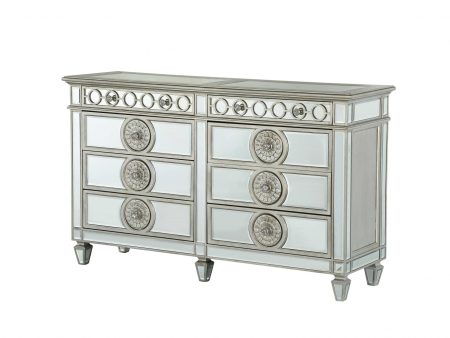 20  Gray Solid Wood Six Drawer Double Dresser Hot on Sale