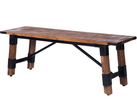 Mod Industrial Rustic Wood Bench For Discount