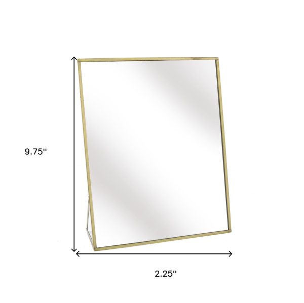 10  Gold Framed Makeup Shaving Tabletop Mirror For Cheap