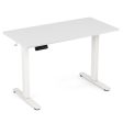 Electric Standing Desk with 3 Memory Height Settings and 2 Hanging Hooks & Cable Management-White For Discount