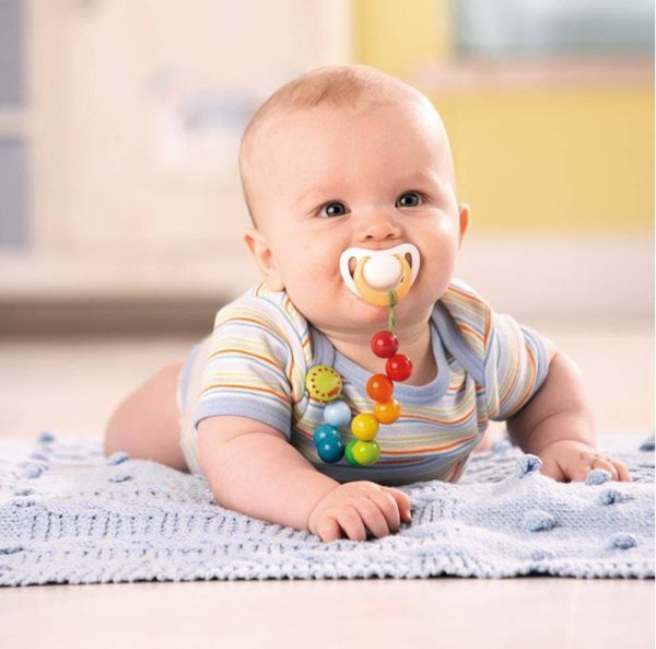 Rainbow Pearls Pacifier Holder Fashion