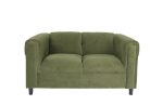 54  Green And Black Microsuede Loveseat Hot on Sale