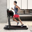 2 in 1 Folding Treadmill with Incline with Remote Control-Red on Sale