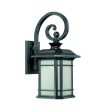 XL Matte Black Frosted Linen Glass Lantern Wall Light Cheap