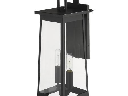 Alden 2-Light Matte Black Wall Light Online now