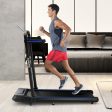 2 in 1 Folding Treadmill with Incline with Remote Control-Blue Online Sale