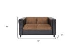 54  Brown And Black Chenille Loveseat Online Hot Sale