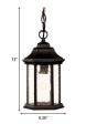 Antique Black Textured Glass Lantern Hanging Light Hot on Sale