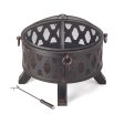 Rustic Brushed Black and Bronze Steel Wood Burning Fire Pit Online