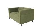 54  Green And Black Microsuede Loveseat Hot on Sale