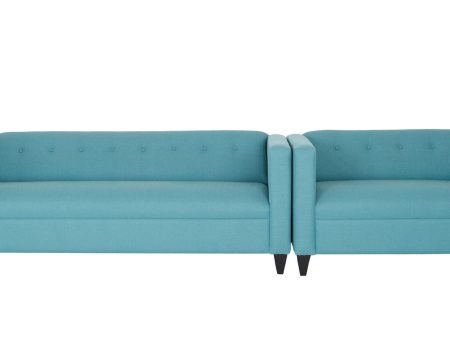 Two Piece Teal Blue Polyester Blend Seating Set For Cheap