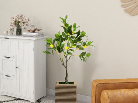 Artificial Lemon Tree 2.6 4 5.2 Feet Tall Fake Lemon Plant wuth Lemon Fruits-2.6 ft Discount