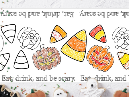 Eat, Drink, Be Scary Table Runner by Creative Crayons Workshop Online